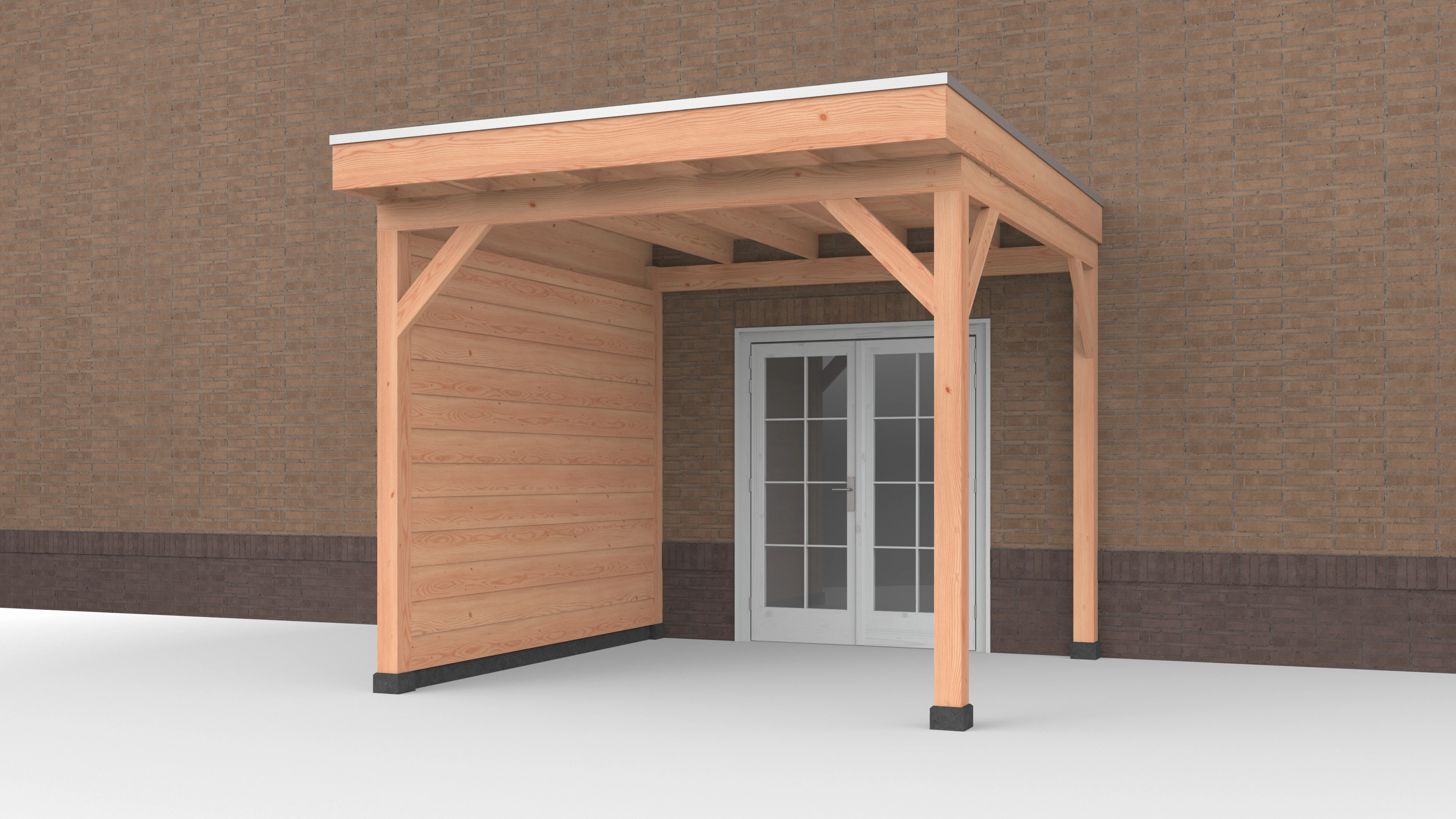 Douglas Buitenverblijf aan huis, 300 x 300, met zijwand Zwart, Westwood - Afbeelding 1